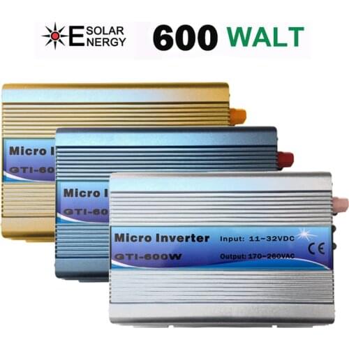 On Grid Tie Inverter 600W 18V DC Input 220V AC Output with MPPT Function 99% Efficiency Pure Sine Wave for Solar Energy Systems