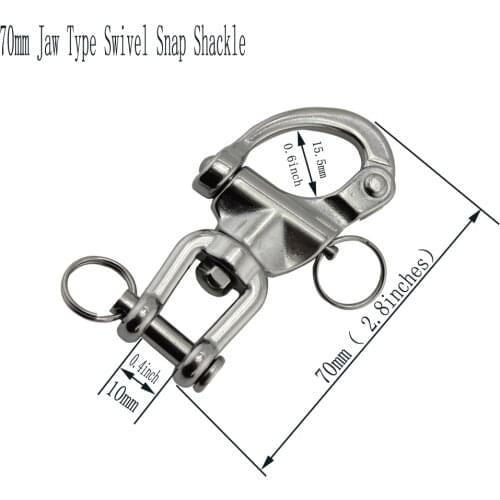 316 Stainless Steel Swivel Shackle Quick Release Boat Anchor Chain Eye Shackle Swivel Snap Hook for Marine Architectural