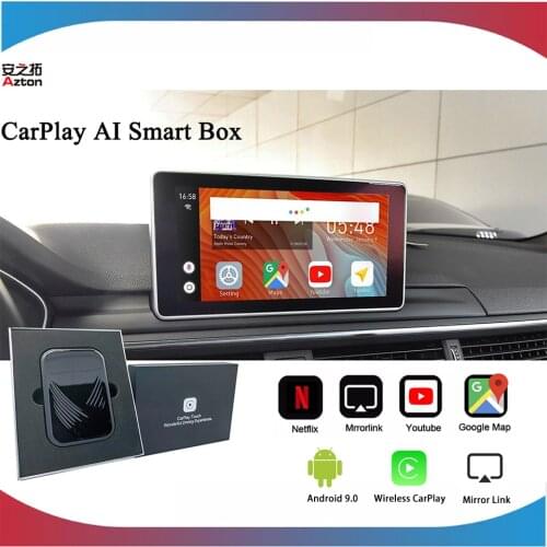 4+64G Wireless CarPlay AI Box Android 9.0 Youtube TV Box USB For Mercedes W213 AUDI A6 Porsche Peugeot Volvo Hyundai Ford Sync 3