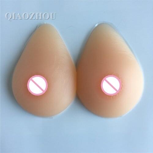 500g/pair Realistic silicone breast forms a cup for mastectomy crossdress silicone prosthetics false boobs