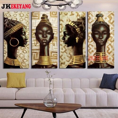 Large 5D Diy diamond painting African woman Diamond Mosaic Rhinestone Embroidery cross stitch Y4262