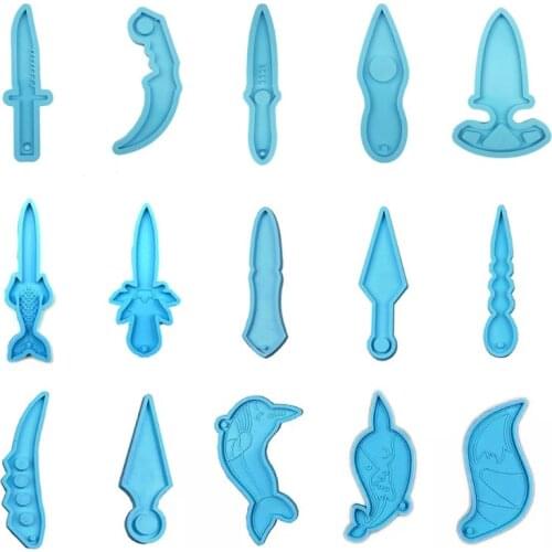 Keychain Pendant Silicone Mould DIY Craft Key Ring Tool Crystal Epoxy Resin Mold F3MD