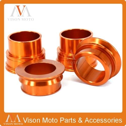 CNC Aluminum Front & Rear Wheel Hub Spacers For KTM SX SXF XCF 125 150 200 250 300 350 400 450 2013 2014 SX125 SX250 SX125F