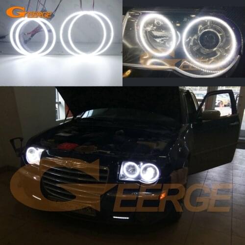 For Chrysler 300C 2004 2005 2007 2008 2009 2010 Excellent 4 pcs Ultra bright smd led angel eyes halo rings Day Light Car styling