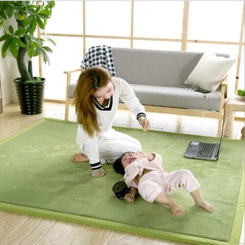 Coral Fleece Mat Carpet 200*300 Big Size Rugs Tatami Tea Table Bedroom Carpet Kids for Living Room Fall proof Crawl mat Carpets