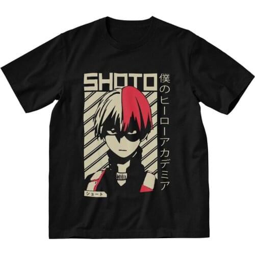 Boku No Hero Academia T Shirts Men Short Sleeve Cotton T-shirt MHA Anime Manga Shoto Todoroki Tees Top Graphic Tshirts Gift Idea