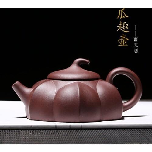 Clay pot teapot manufacturer original mine old purple clay melon fun pot hand-made teapot Cao Zhigang teapot one by one