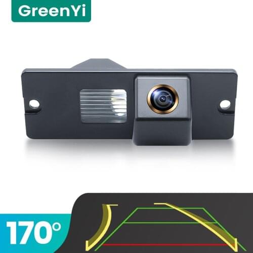 GreenYi Trajectory 170° AHD Car Rear View Camera for Mitsubishi Pajero 4 2006-2017 Night Vision Reverse Reversing 4 pin Vehicle