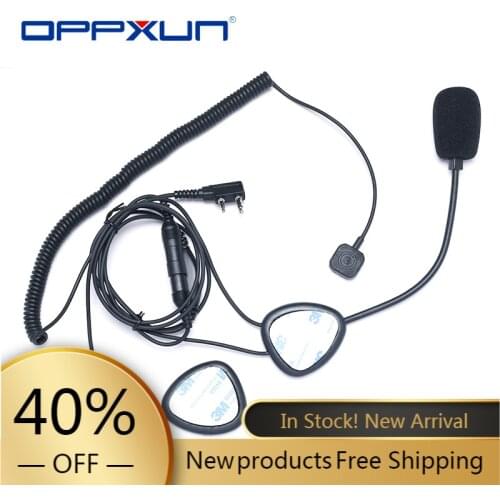 2021 Hot Motorcycle Helmet Radio Headset Microphone For Kenwood 3207 BaoFeng UV5R UV5RA BF-480 HYT TC286 Ham Radio Walkie Talkie