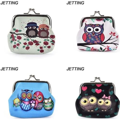 1PCS Hot Selling Women Purse Lovely Owl Pattern Printing Hasp Small Wallet Women Cute Coin Purse Wallet Carteira Feminina