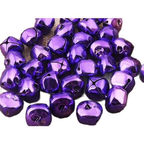 50pcs Metal Purple Jingle Bells,Christmas bells Craft Bells,Durable Jingle Bells Pet Bells Cross Bells sleigh bells bell charms