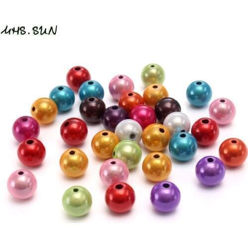 MHS.SUN Miracle Beads 50G Mixed Color 16MM Round Acrylic Beads DIY Necklace Bracelet Accessories Loose Chunky Beads Top Quality