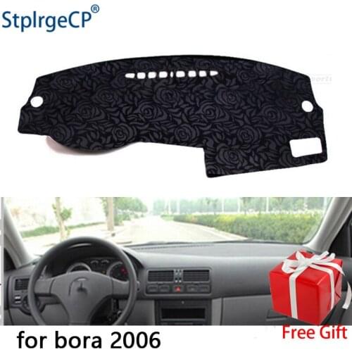 Latest Rose Pattern Non-slip Car Dashboard Cover Dash Mat Pad DashMat ANti-UV Car Sticker for Volkswagen bora 2006 car Styling
