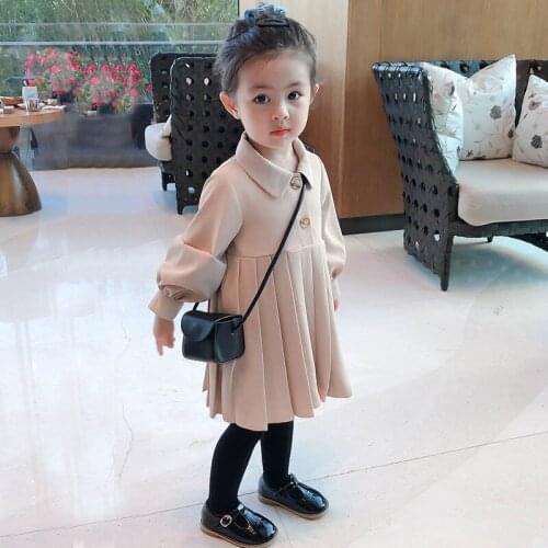 New Childrens Clothing Girls Autumn Clothing Mid-Length Dress Baby Children Princess Dress Little Girl Fashionable Dress