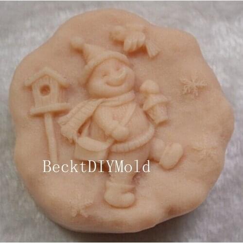 Wholesale!!!1pcs Snow Baby(ZX136) Silicone Handmade Soap Mold Crafts DIY Mould
