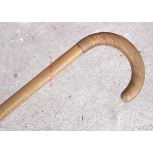 Authentic Green Sandalwood stick * umbrella shaped elbow crutch simple fashion cane lettering [Lushi mahogany]