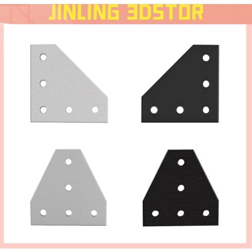 5 holes 90 degree joint board plate corner angle bracket connection joint strip for 2020 aluminum profile