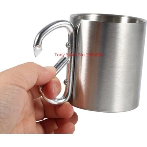 50pcs/lot 350ML Stainless Steel Portable Mug Cup Double Wall Travel Tumbler Coffee Mug Tea Cup Caneca Beer Mug Outdoor Water Cup