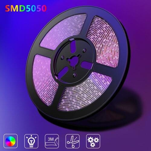 RGB LED Strip 5050 Light Tape Flexible LED Ribbon Lamp TV Backlight rgb Strip Light Colorful Bedroom Holiday Decoration Lighting