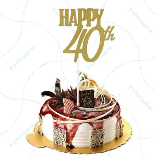 Happy 40th Cake Toppers Anniversary Party Supplies Birthday Party Decoration