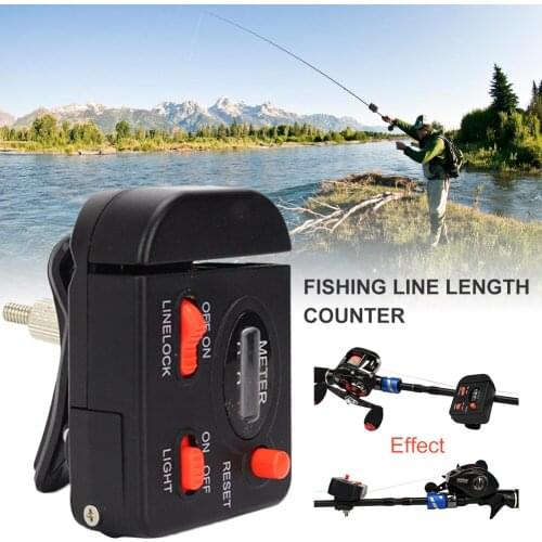 0-999M Fishing Line Counter Portable Fish Finder Depth Gauge Tackle Tool Outdoor Fishing Accessories Equipment Props