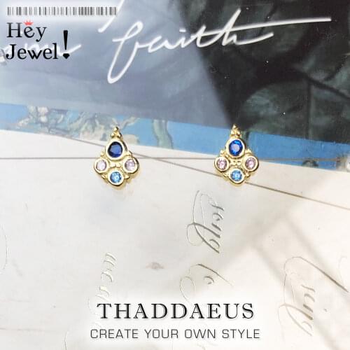 Royalty Gold Stud Earrings,Europe Glam Fashion Magnificent Jewerly For Women,2020 Summer Vintage Gift In 925 Sterling Silver