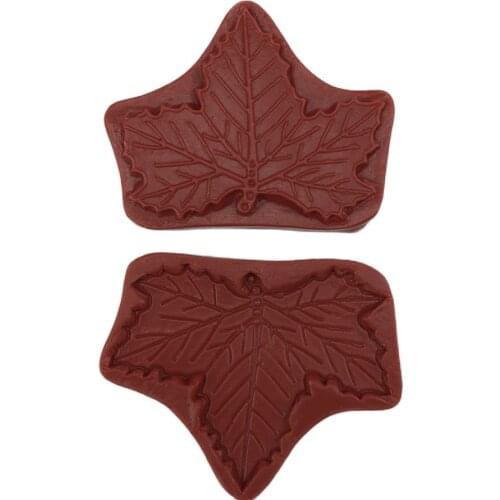 Leaves Pressed Sugar Embossed Silicone Mold Chocolate Fondant Cake Decoration Baking DIY Tool E580