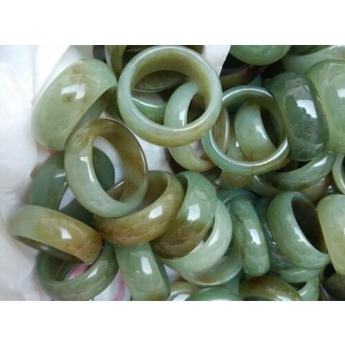 Xinjiang Hetian Jade Ring Round Hetian Sugar Blue and White Jade Ring and Hetian Jade Ring Safe Button