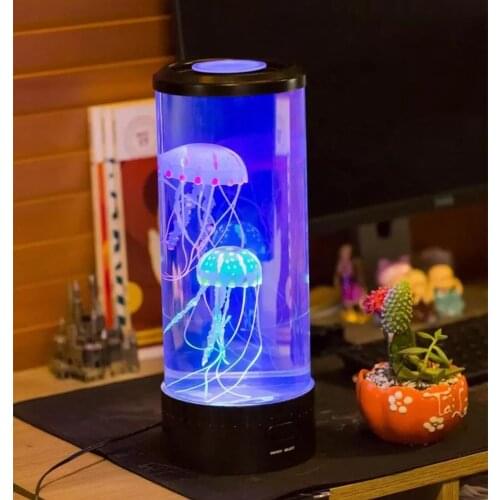 LED table lamp colorful jellyfish lamp bedroom atmosphere light USB plug-in night light