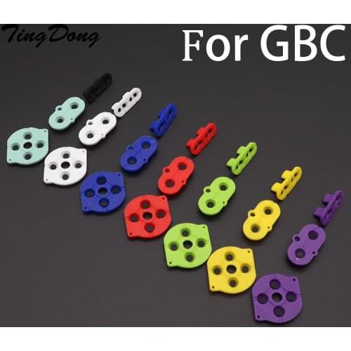 TingDong Colors rubber conductive button A-B d-pad for Game Boy Color GBC shell housing silicon start select keypad