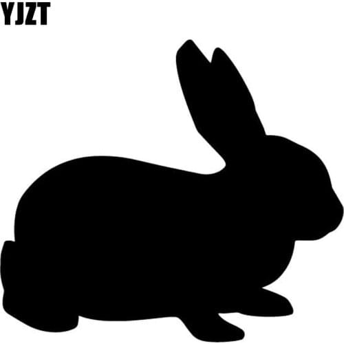 YJZT 15.7CM*13.8CM Rabbit Decoration Pattern Car Trunk Car Stickers Vinyl Decal Black/Silver C4-2778