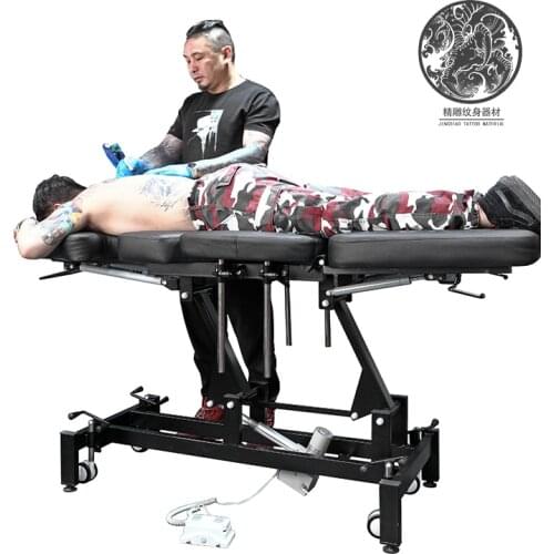 Top grade electric tattoo bed electric tattoo tattoo bed electric lift bed jiaxing fine carving tattoo equipment0