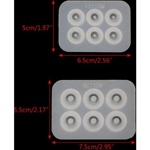 Y1UE Big Hole Bead Silicone Mold Fit For Add-a-Bead Bracelet DIY Resin Jewelry Making