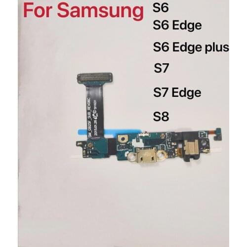Charger Dock Conner Sensor Keypad For Samsung S6 Edge S7 S7 Edge S8 S9 Plus G960F Charging Board Flex G925F G935F G955F G950F