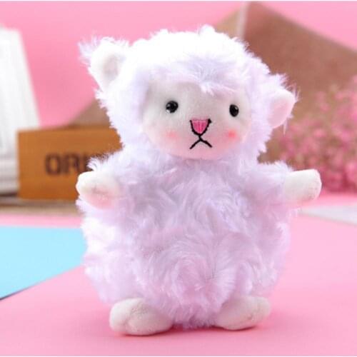 Hanging Plush Lamb Stuffed Doll Toy Bag Pendant Keychain Key Holder Decor