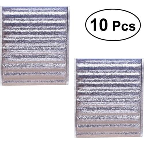 10 Pcs Aluminum Foil Insulated Food Storage Bag Thermal Cooler Reusable Thermal Lunch Snack Picnic Hot & Cold Pouch