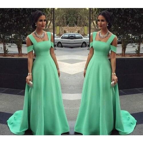 2019 Cheap Mint Green Evening Dress Spaghetti Simple Long Formal Holiday Wear Party Gown Custom Made Plus Size