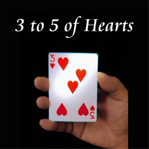 3 to 5 of Hearts Magic Tricks Playing Cards Poker Close Up Street Trick Props Illusion Gimmick Mentalism Puzzle Toy Magia Card