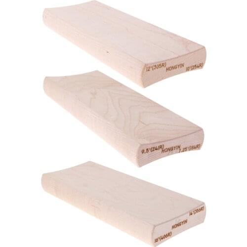 3 X Wood Radius Sanding Block For Guitar Fretboard Bunch Leveling Tool