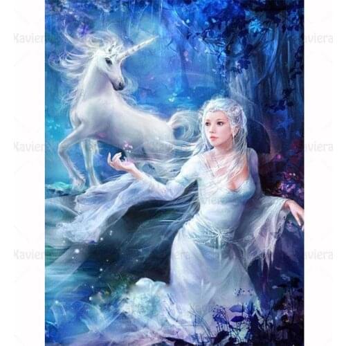 5D Diamond Painting Unicorn Fairy Tale Full Square Round Diamond Embroidery Diy Rhinestone Mosaic Cross Stitch Home Decoration
