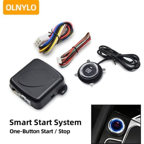 Car Remote Engine Starter Button Door Lock Keyless Entry System Central Locking Alarm System Kit 12V