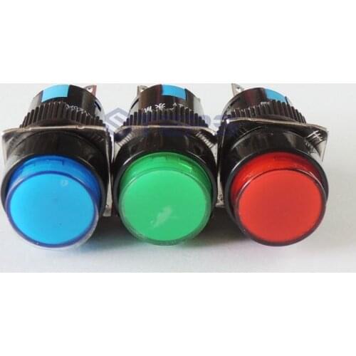 Free shipping 3pcs/lot Self-resetting point move small button switch 1NO 1NC LA16-Y-11 16mm