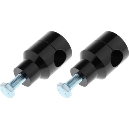 Black Shorty ROUND 7/8' Handlebar Riser Compatible With Harley Kawasaki Suzuki Yamaha Honda