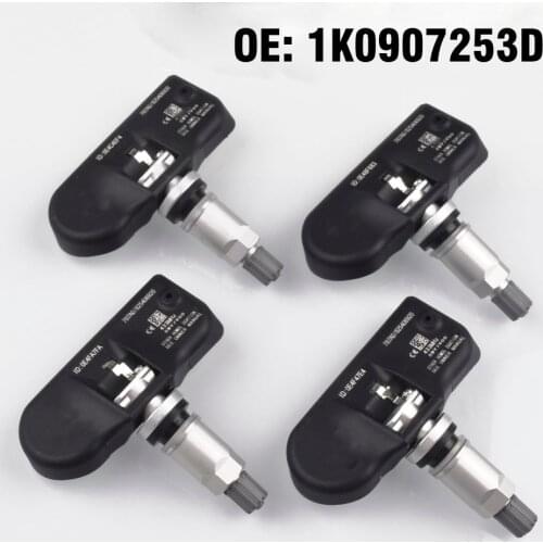 4PCS Car TPMS Tire Pressure Monitoring Sensor 1K0907253D for vw TIGUAN 2009-2011,PASSAT 2006-2010 ,BEETLE 2008-2010