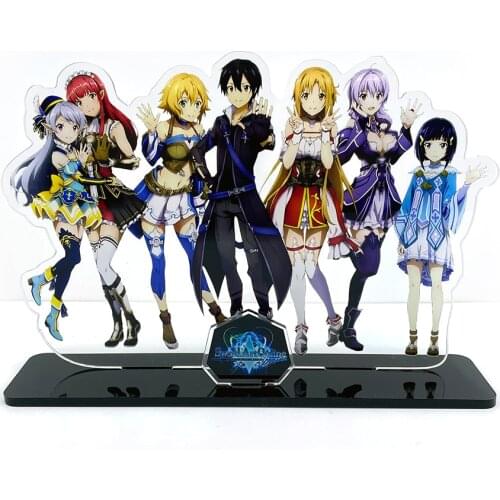 Sword Art Online SAO Kirito Asuna group HM acrylic stand figure model plate holder topper anime