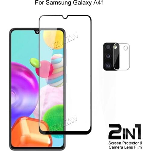 For Samsung Galaxy A41 Front Screen Protector Protective Tempered Glass & Camera Lens Film For Samsung Galaxy A41