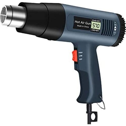 220V Heat Gun Kit 2000W with Digital Variable Temperature Four Nozzles for Paint Remover/Stripper Home Improvement