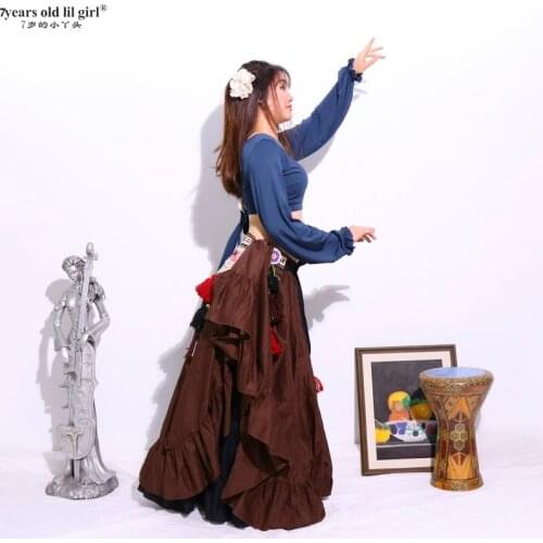 Lycra Cotton Long Sleeve Choli Top Fat Chance Tribal Belly Dance Costume DSS04