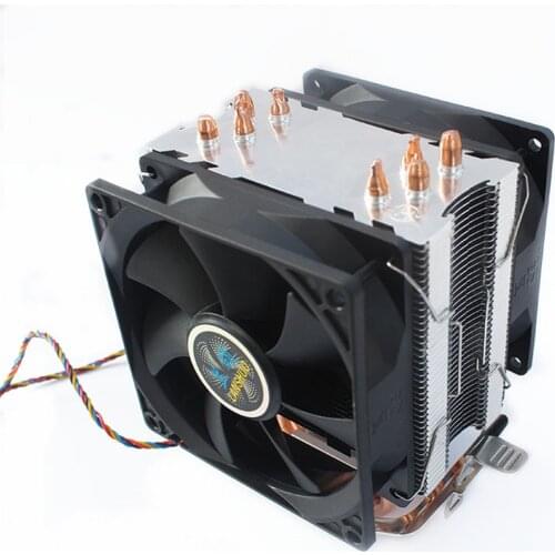 4 Pin 4 Heatpipes CPU Cooler Cooling Fan Radiator Quiet Dual Fan Cooler Heatsink for Intel LGA 1150/1151/1155/1156/1366/775 AMD