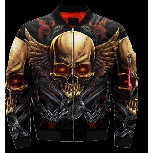 Mens Unisex 3D Bomber Jackets Trippy Skull Head Print Zipper Flight Jacket Casual Unisex Harajuku Women Streetwear Thick Coats 5